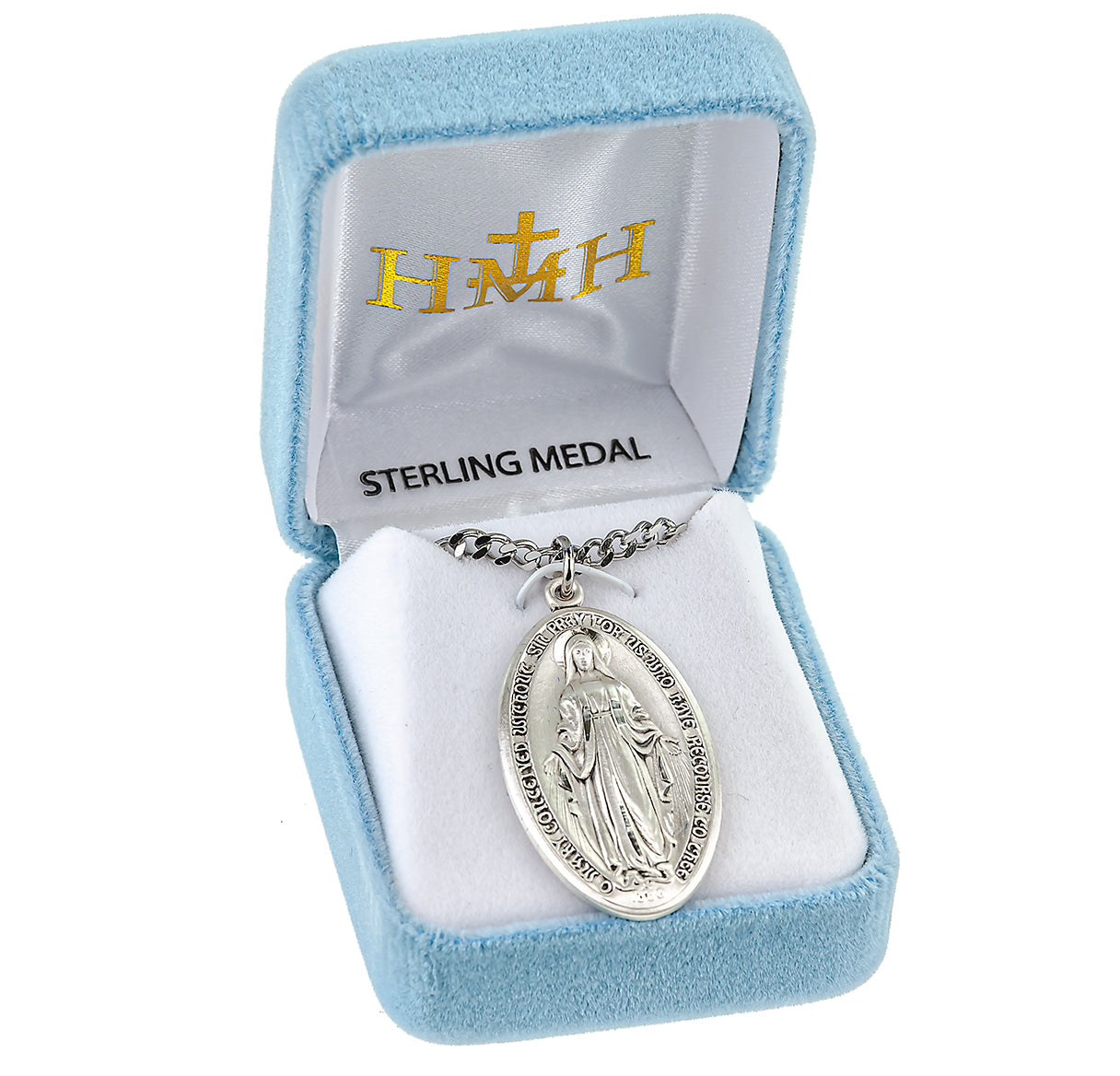 Sterling Silver Oval Miraculous Medal