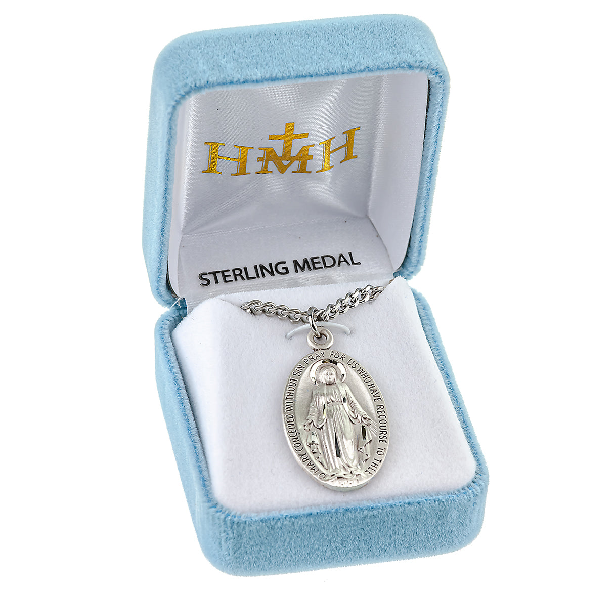 Sterling Silver Oval Miraculous Medal