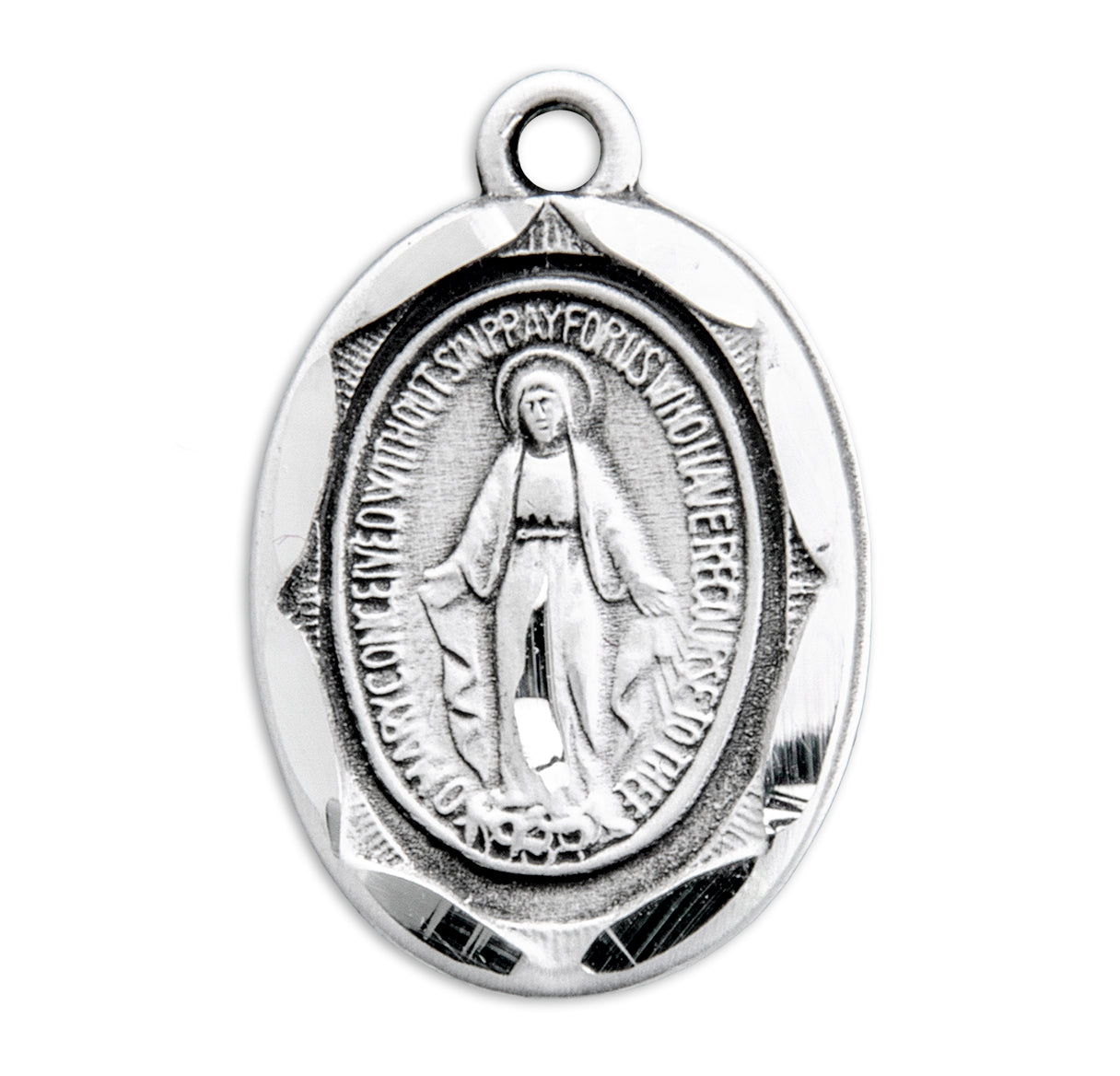 Sterling Silver Oval Miraculous Medal