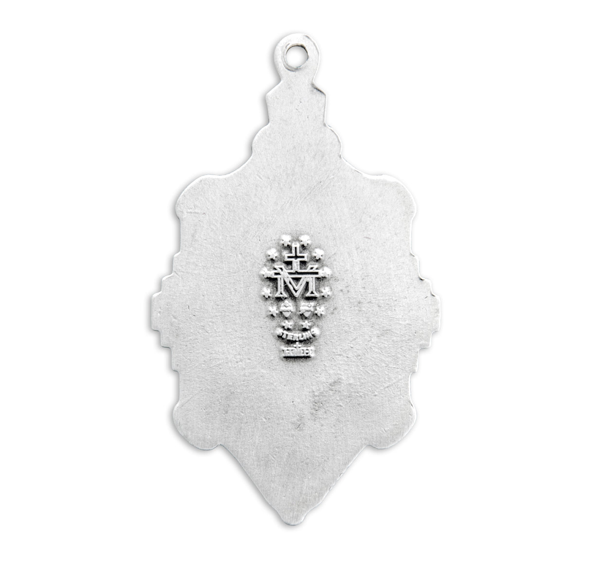 Sterling Silver Fancy Enameled Miraculous Medal