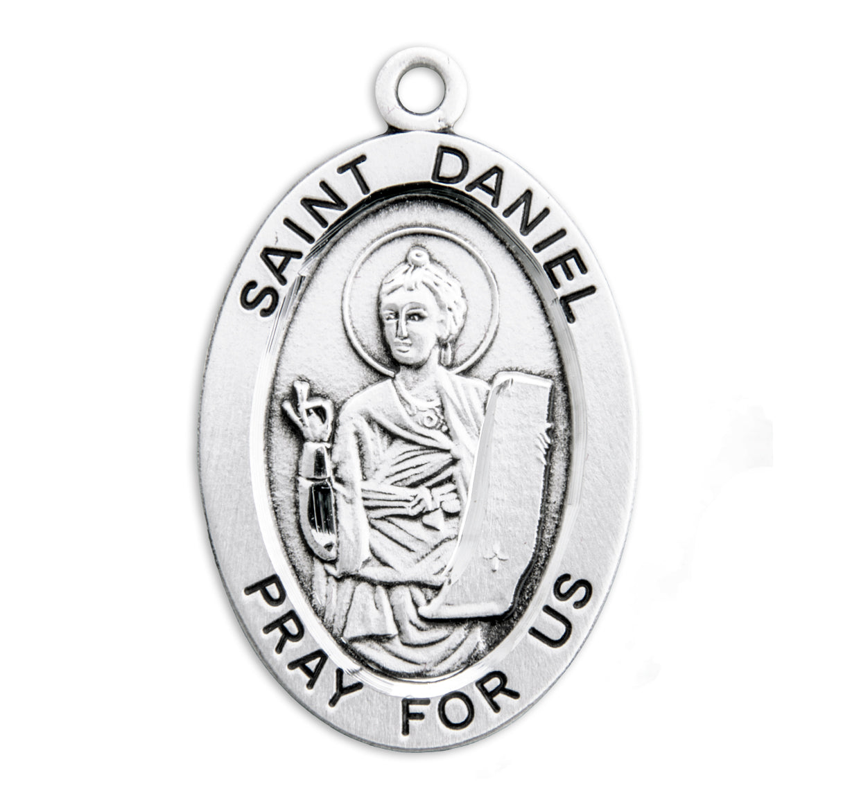 Patron Saint Daniel Oval Sterling Silver Medal