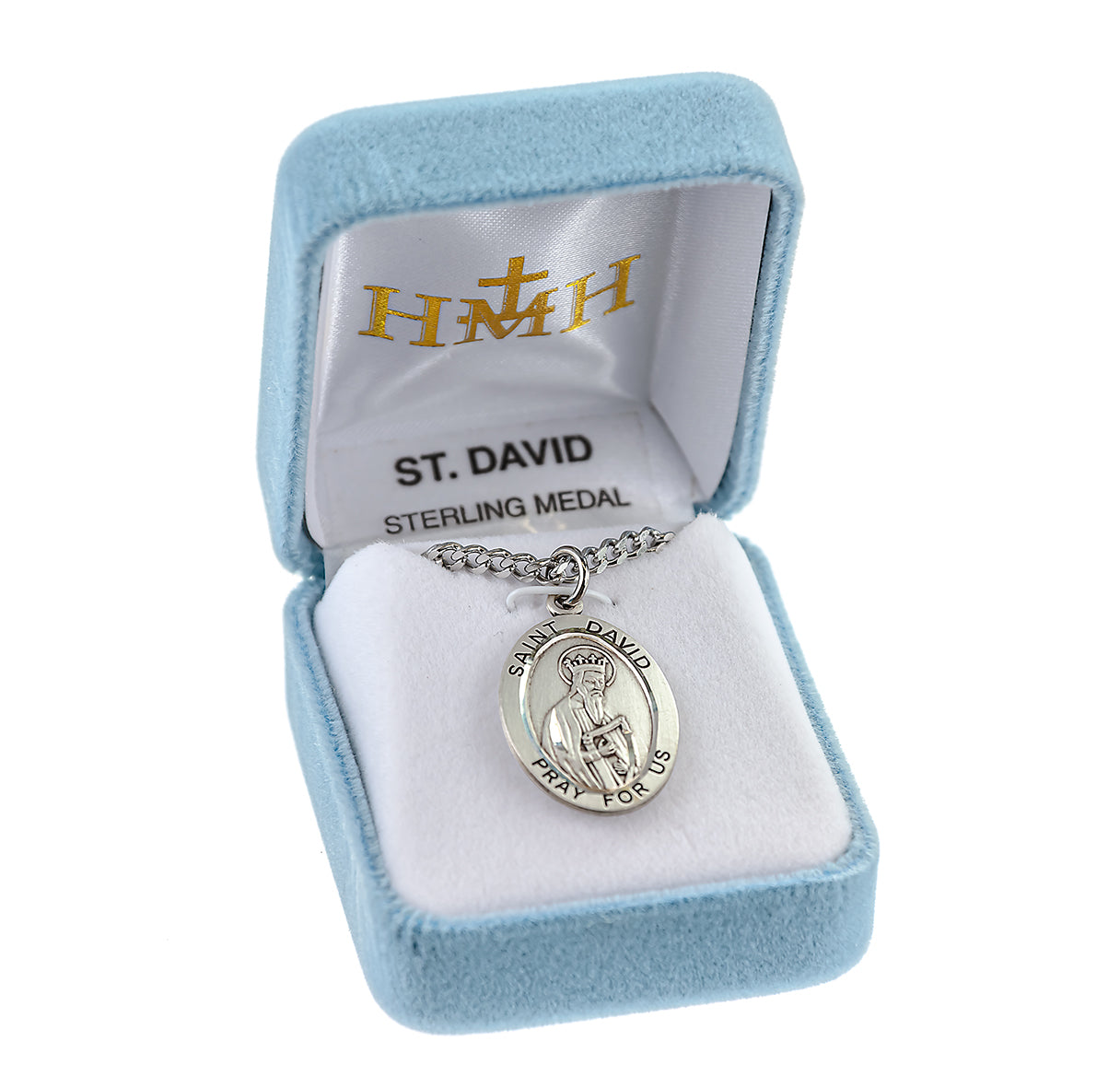 Patron Saint David Oval Sterling Silver Medal