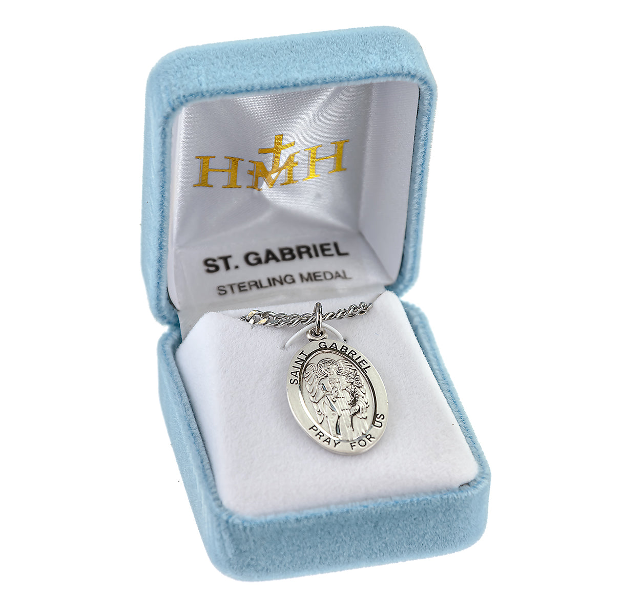 Patron Saint Gabriel Oval Sterling Silver Medal