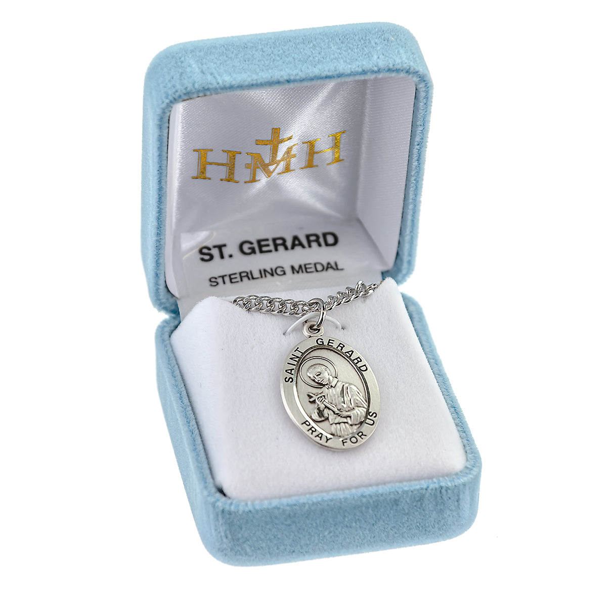 Patron Saint Gerard Oval Sterling Silver Medal