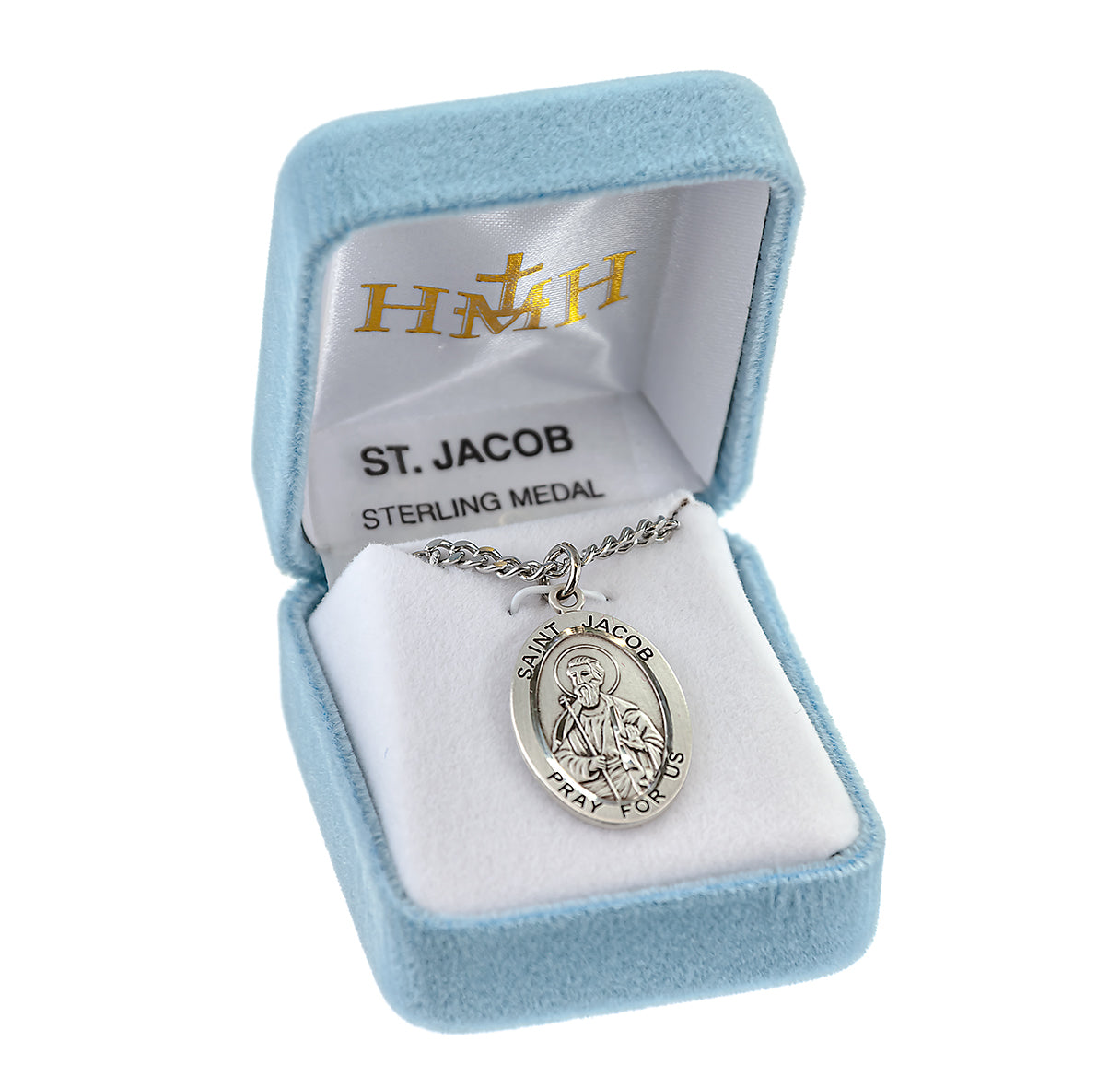 Patron Saint Jacob Oval Sterling Silver Medal