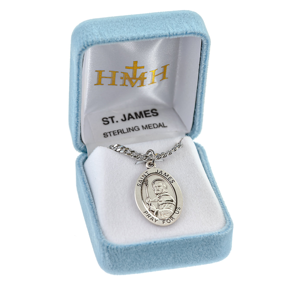 Patron Saint James the Greater Oval Sterling Silver Medal