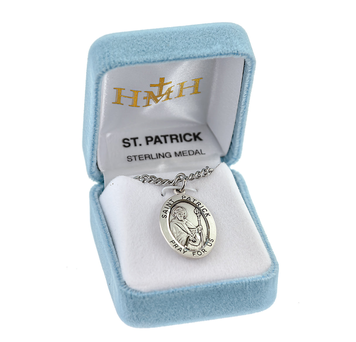 Patron Saint Peter Oval Sterling Silver Medal