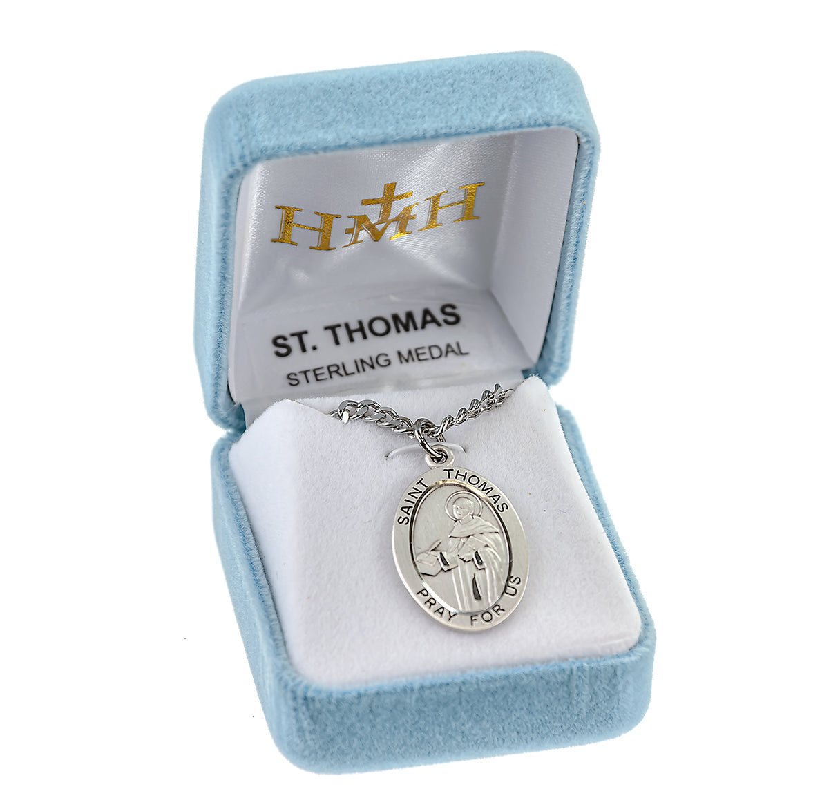 Patron Saint Vincent de Paul Oval Sterling Silver Medal