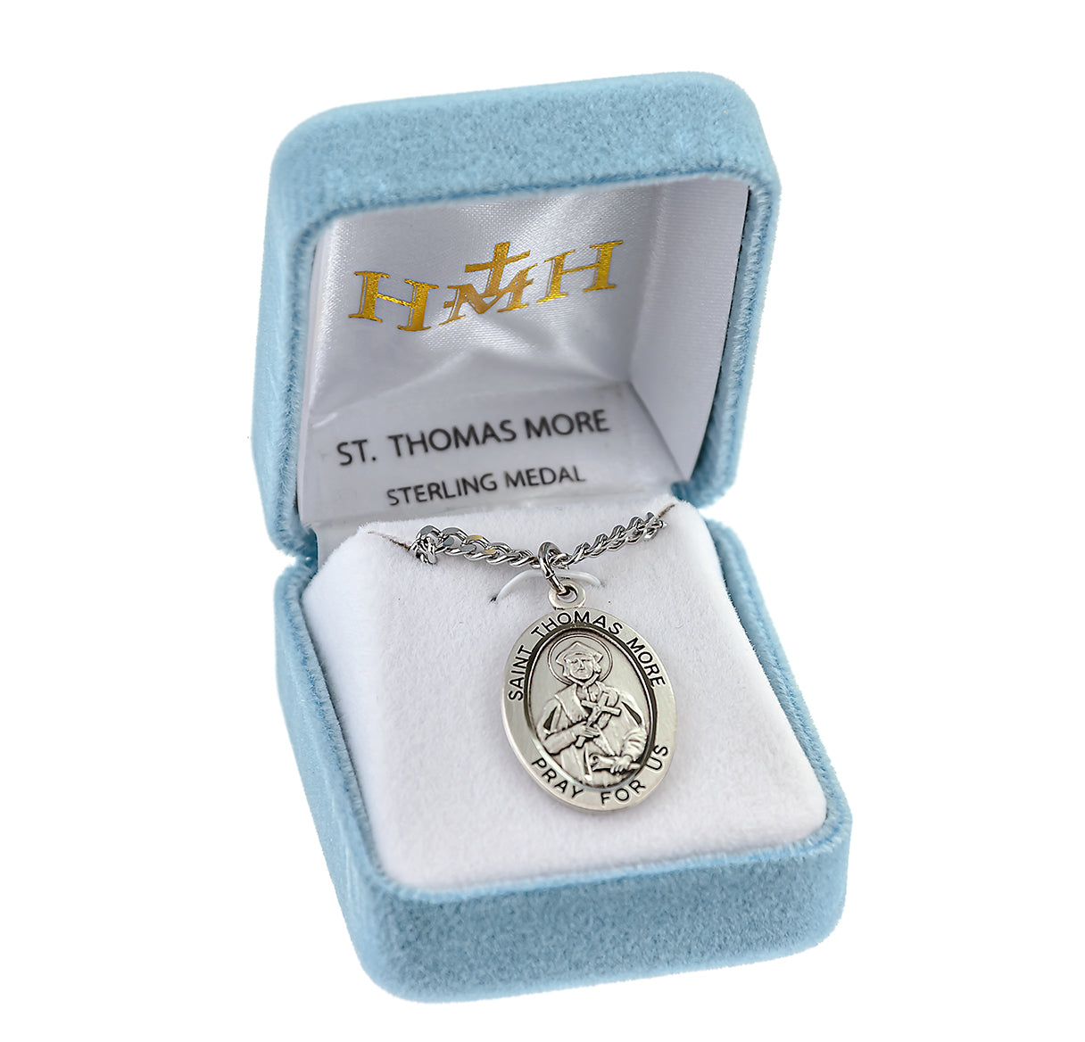 Patron Saint Thomas More Oval Sterling Silver Medal