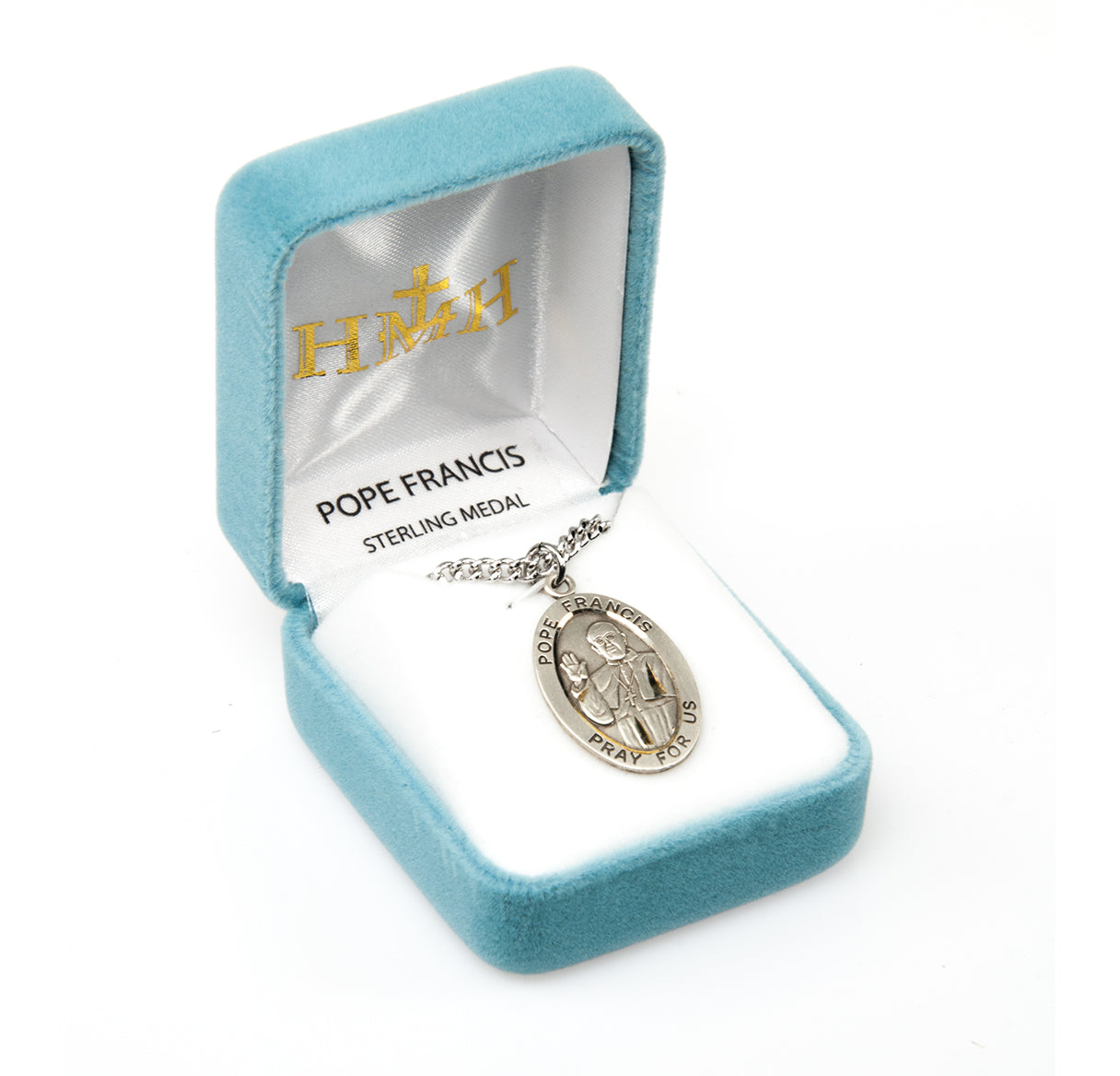 Pope Francis Oval Sterling Silver Medal