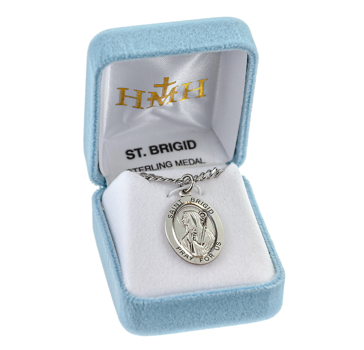 Patron Saint Brigid Oval Sterling Silver Medal