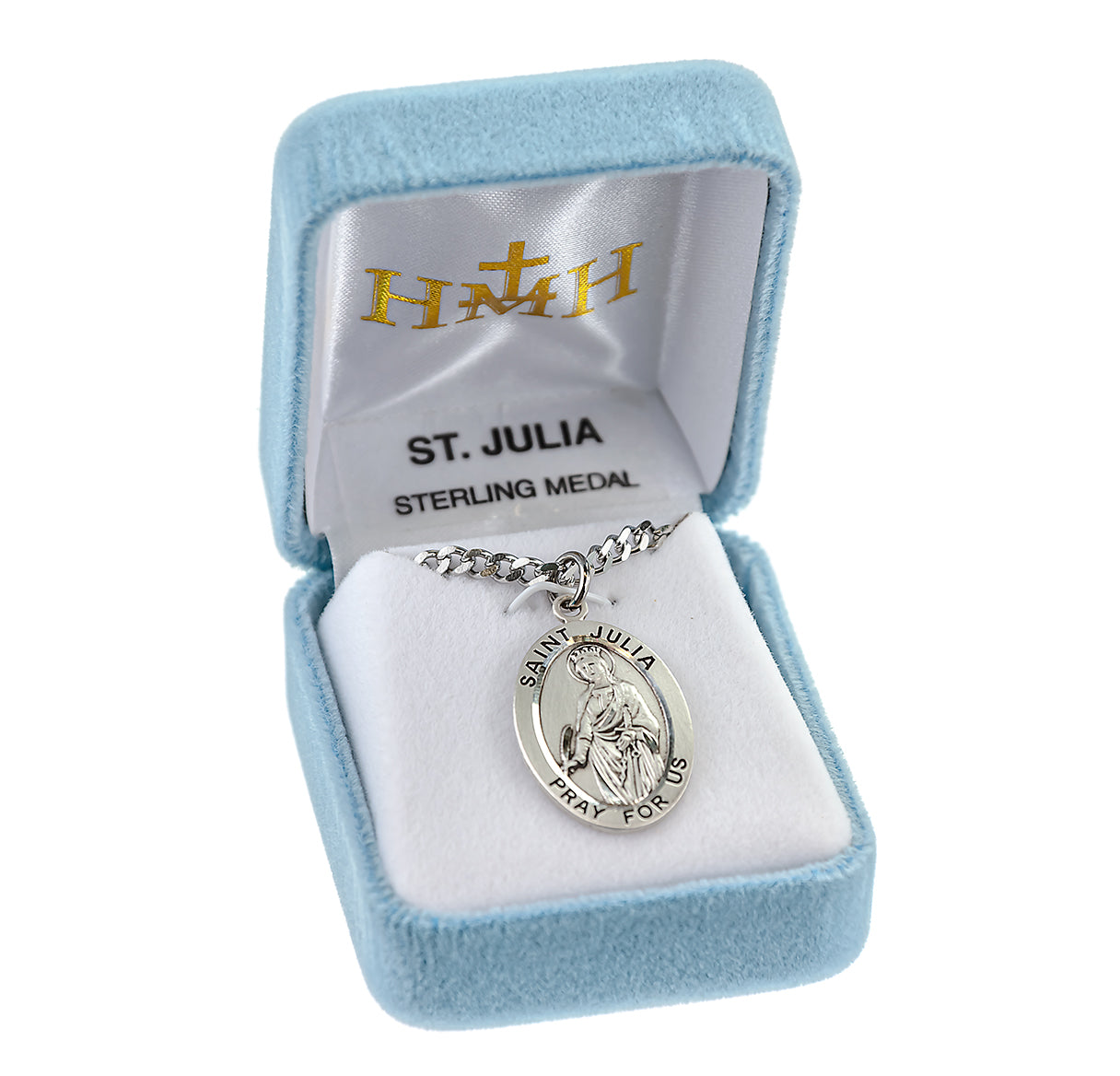 Patron Saint Julia Oval Sterling Silver Medal