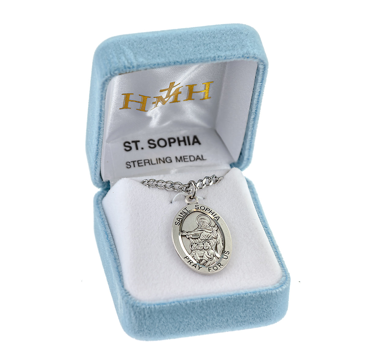 Patron Saint Sophia Oval Sterling Silver Medal