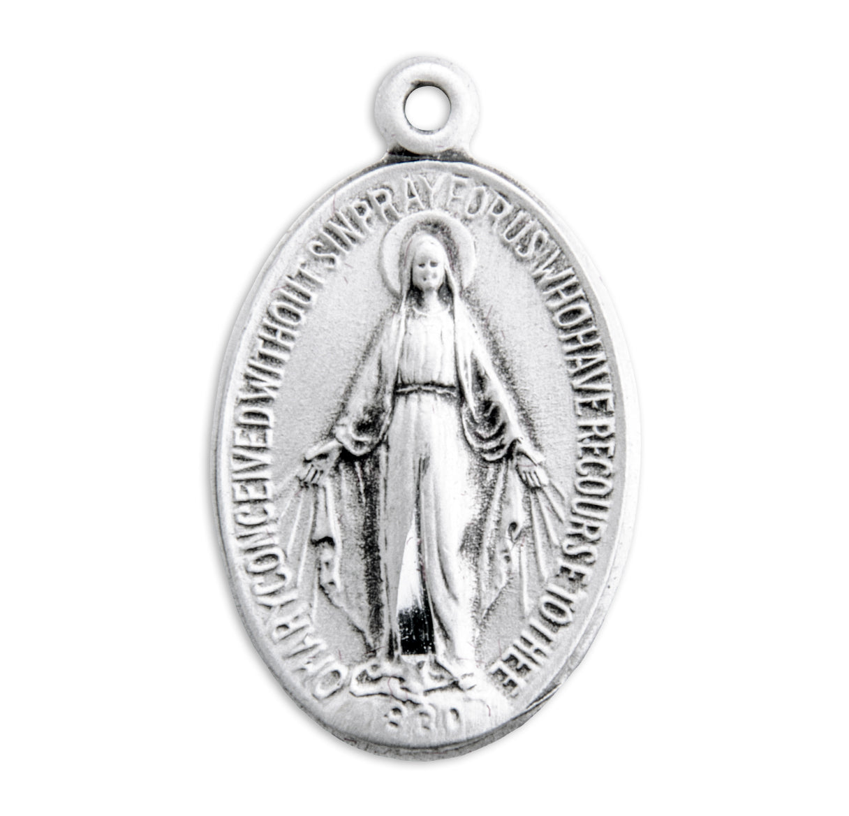 Sterling Silver Oval Miraculous Medal