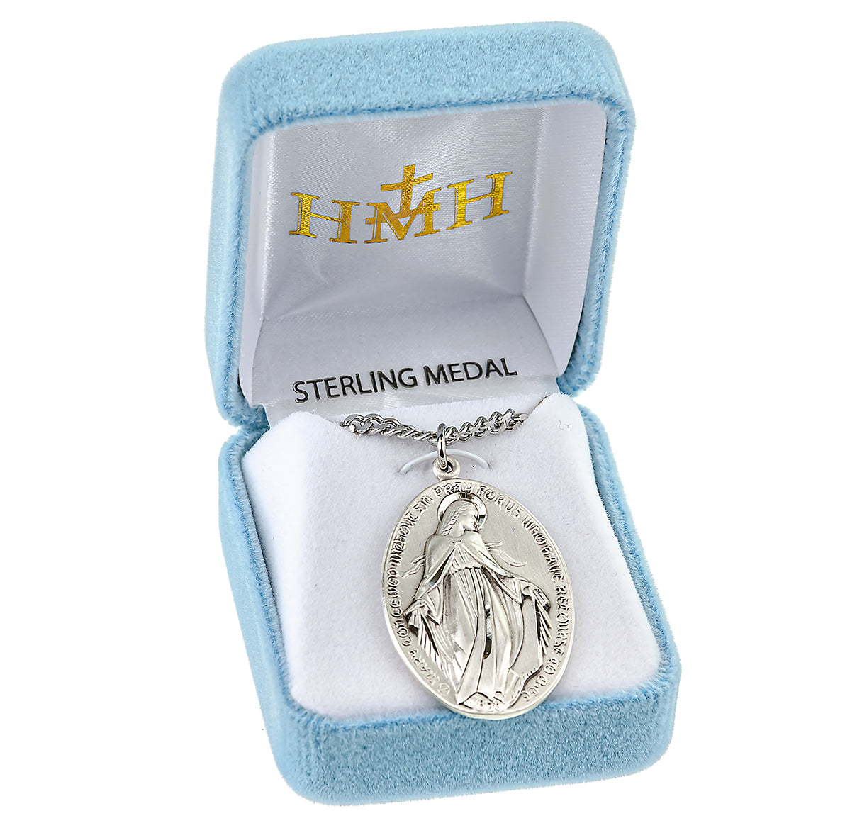 Sterling Silver Oval Miraculous Medal