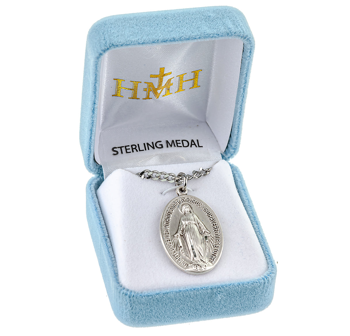 Sterling Silver Oval Miraculous Medal