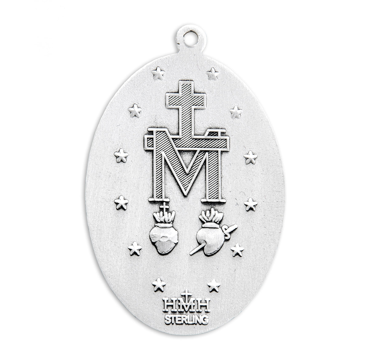 Sterling Silver Oval Miraculous Medal