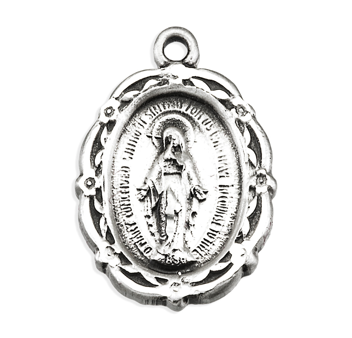 Sterling Silver Oval Miraculous Medal