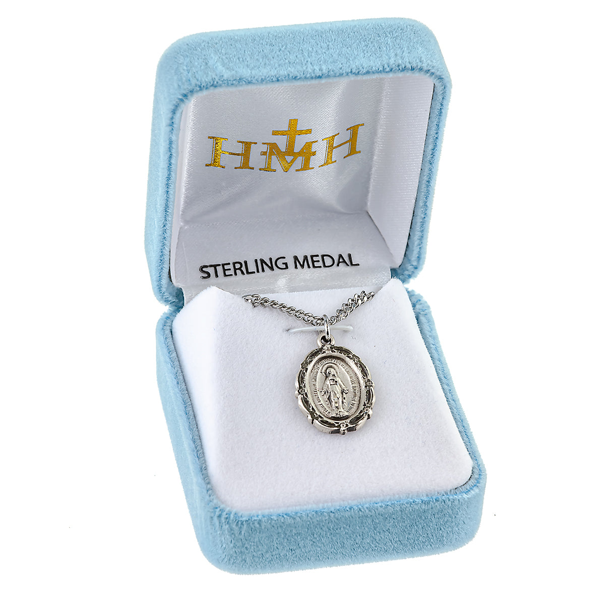 Sterling Silver Oval Miraculous Medal