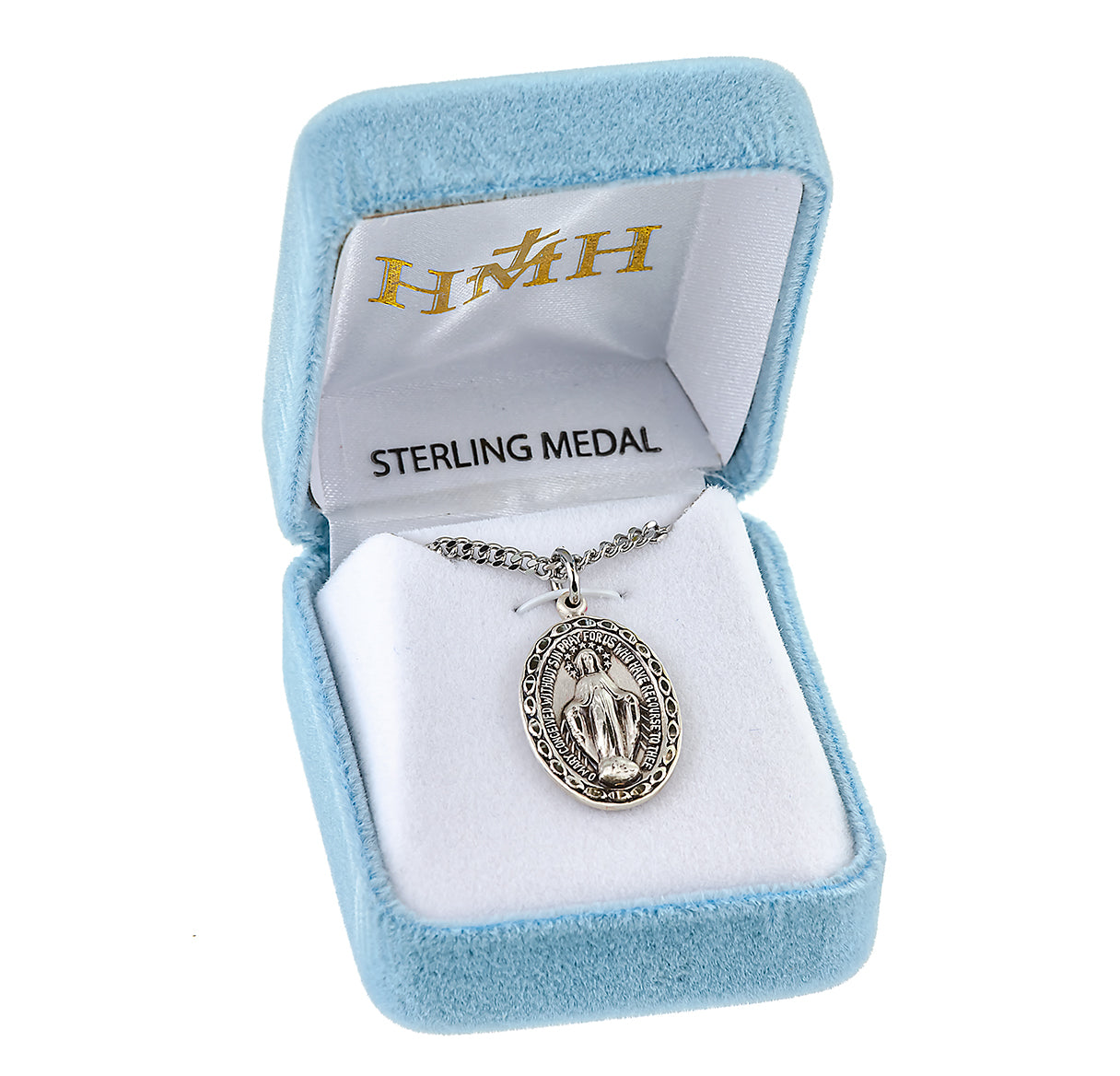 Sterling Silver Oval Miraculous Medal