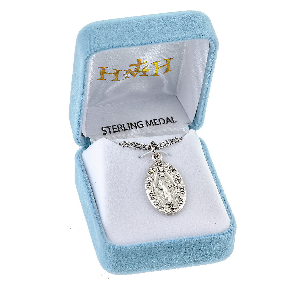 Sterling Silver Oval Miraculous Medal