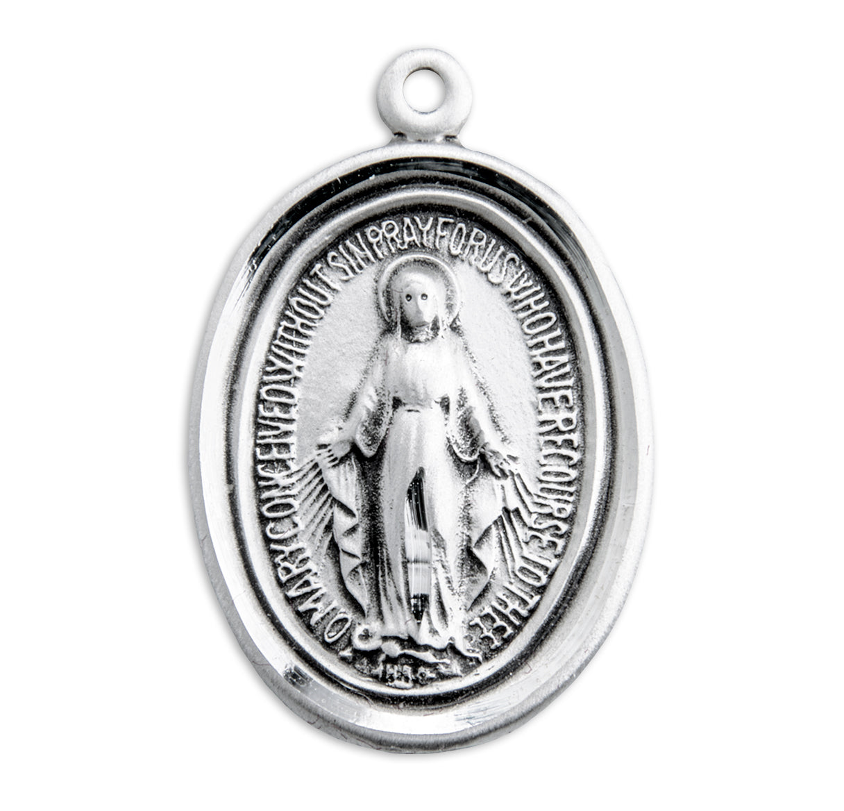 Sterling Silver Oval Miraculous Medal