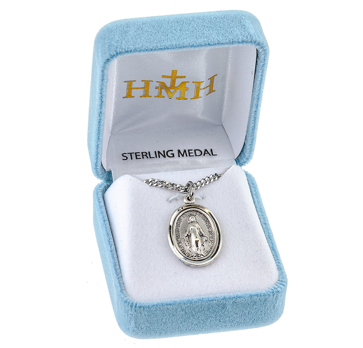 Sterling Silver Oval Miraculous Medal