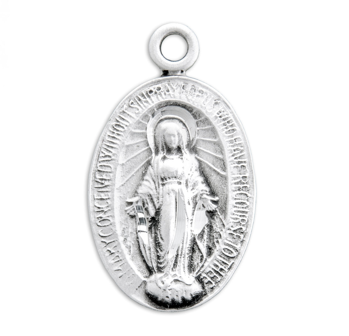 Sterling Silver Oval Miraculous Medal