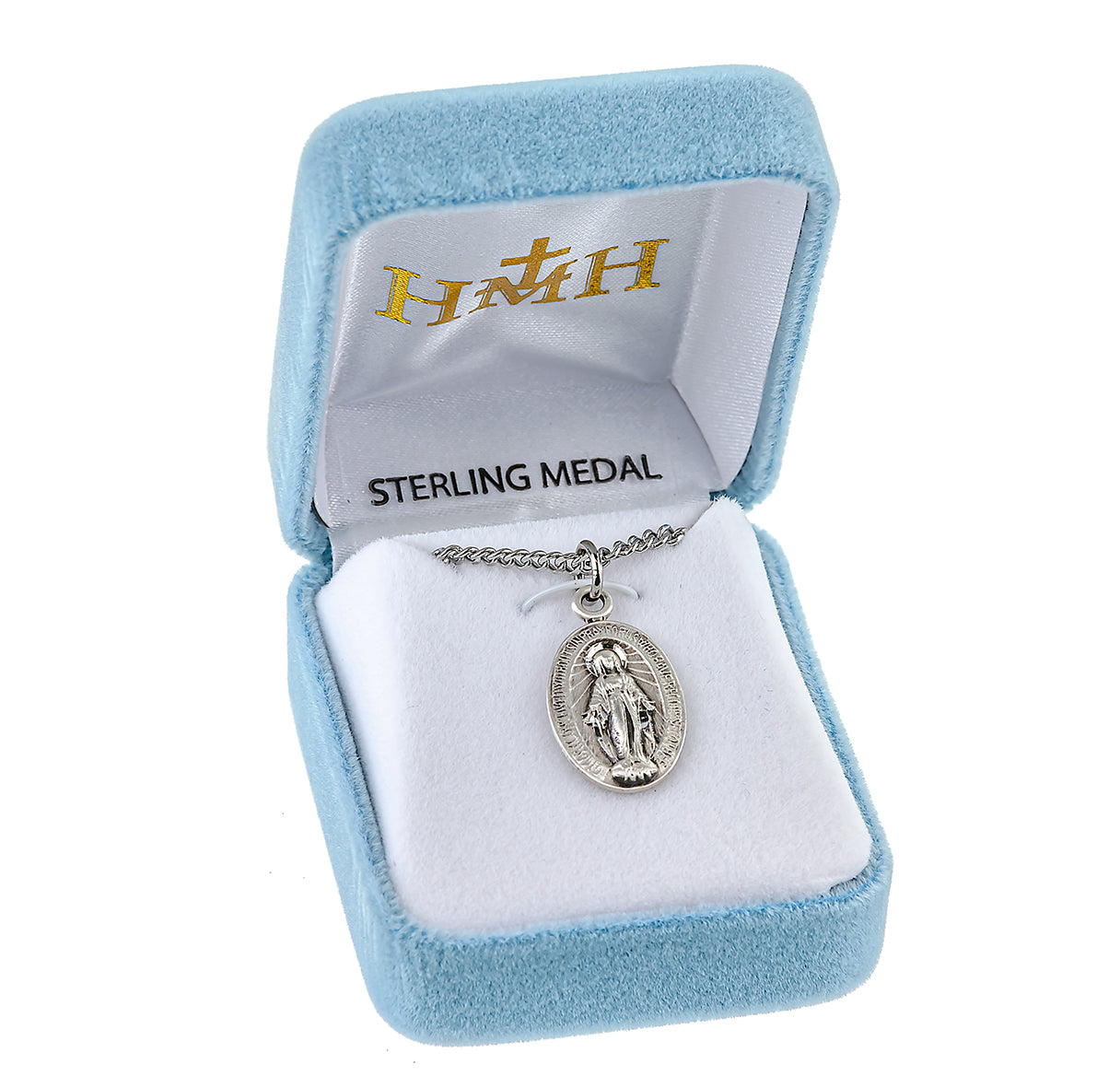 Sterling Silver Oval Miraculous Medal