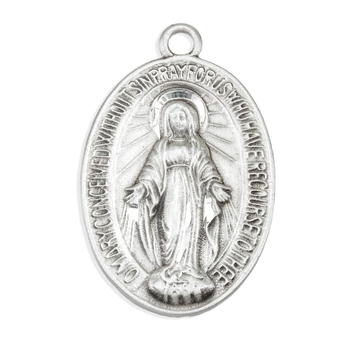 Sterling Silver Oval Miraculous Medal