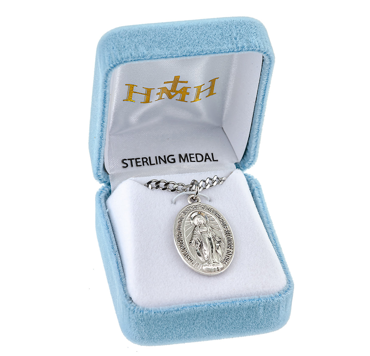 Sterling Silver Oval Miraculous Medal