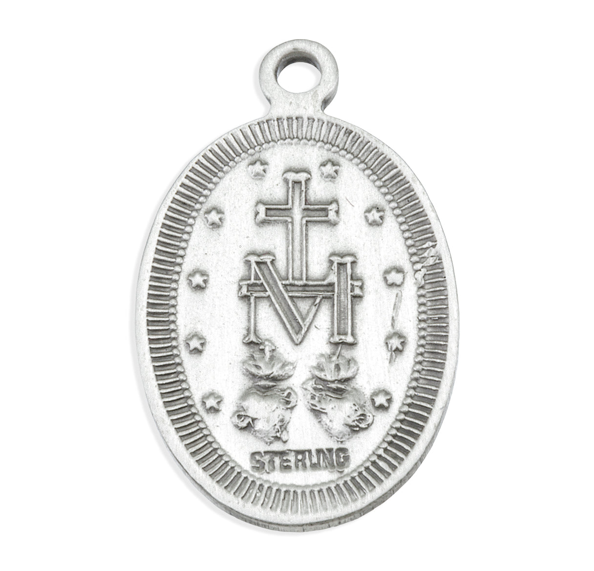 Sterling Silver Oval Miraculous Medal