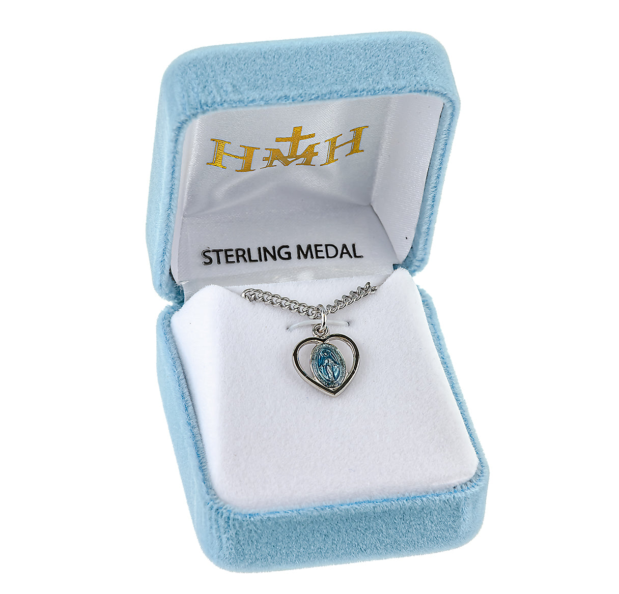 Sterling Silver Pink Enameled Miraculous Medal