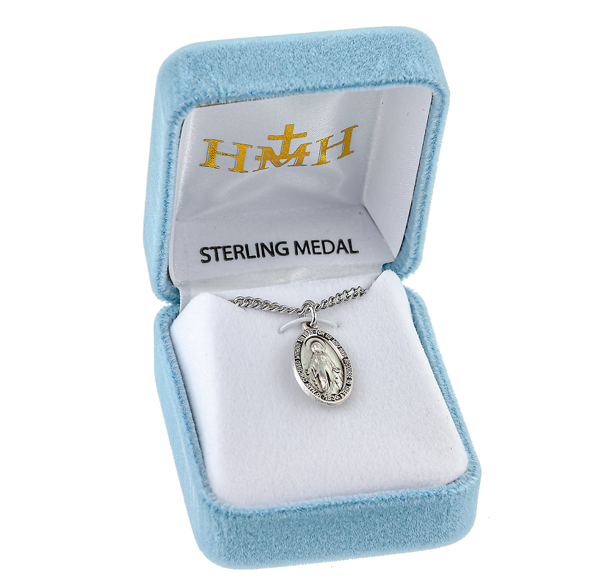 Sterling Silver Oval Miraculous Medal