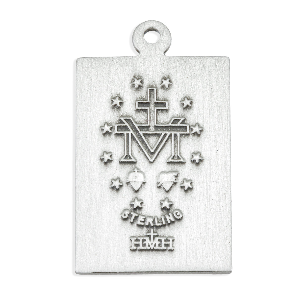 Sterling Silver Rectangular Miraculous Medal