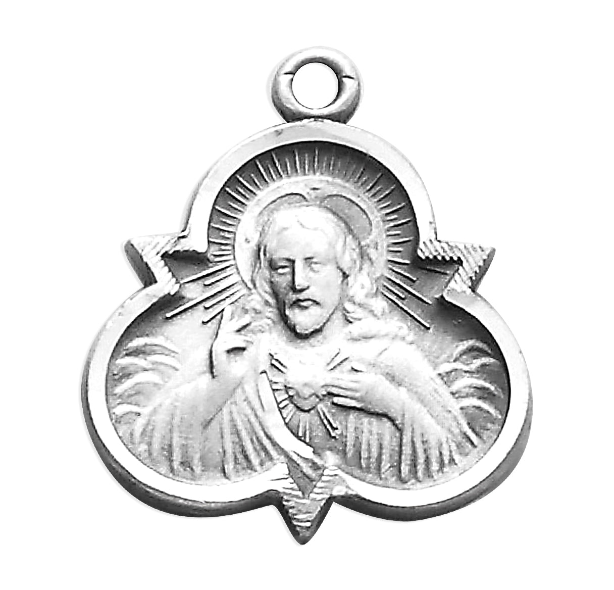 Sterling Silver Scapular Sacred Heart of Jesus