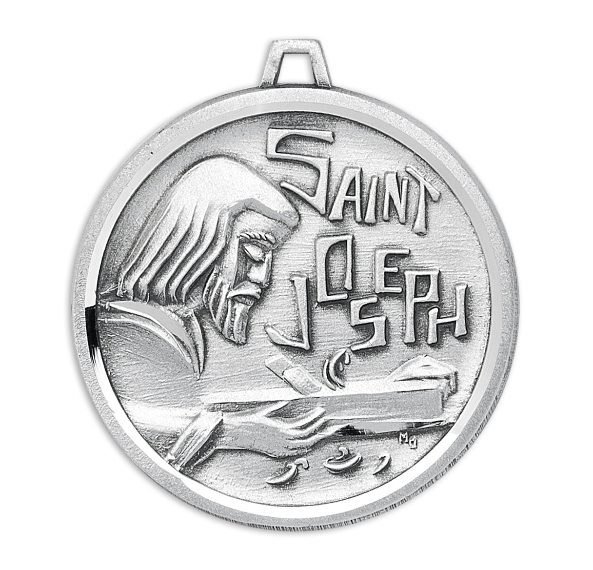 Saint Joseph the Worker Round Sterling Silver Medal