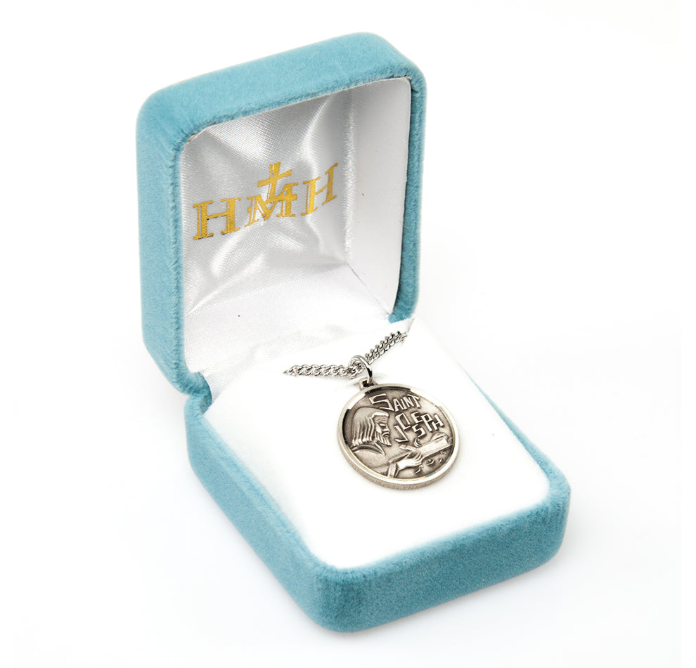 Saint Jude Round Sterling Silver Medal – The Catholic Shop