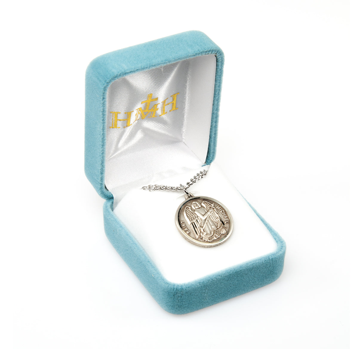 Saint Michael Round Sterling Silver Medal