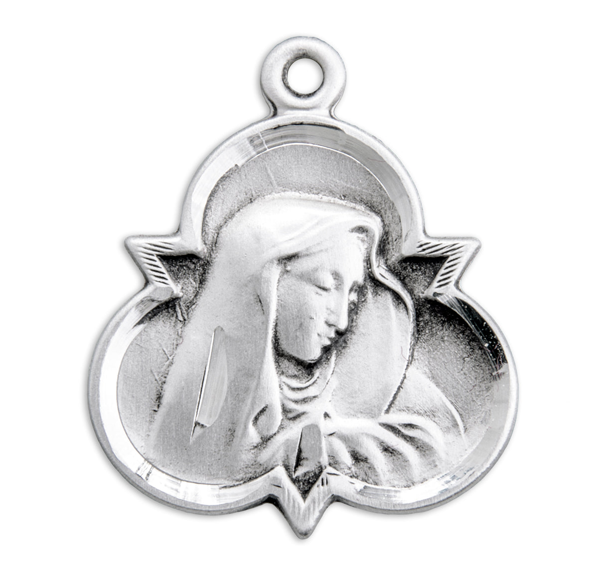 Our Lady of Sorrows Sterling Silver Trinity Symbol Medal