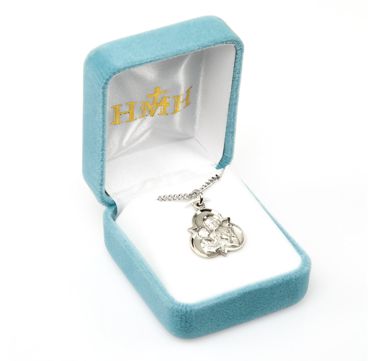 Saint Joseph Sterling Silver Trinity Symbol Medal