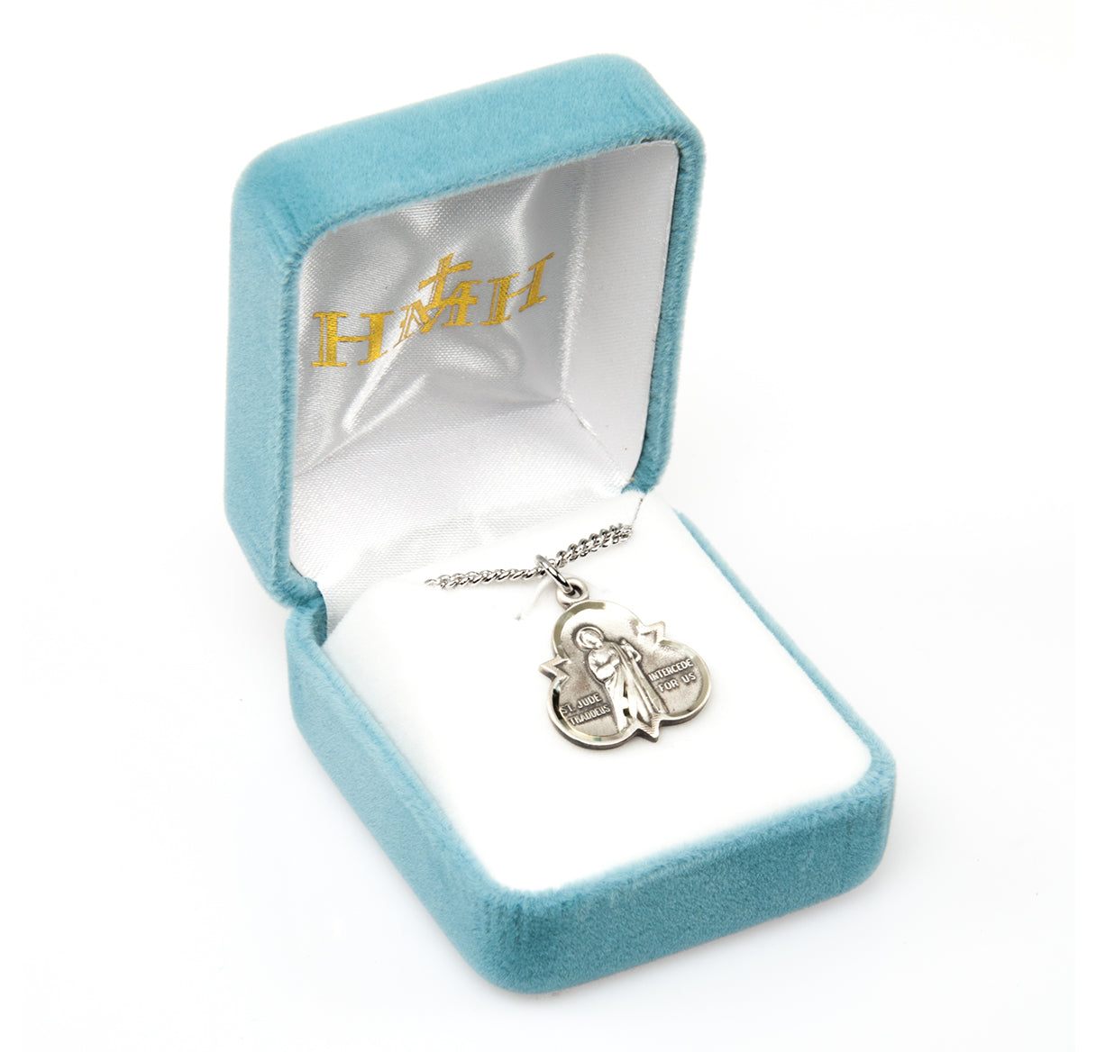 Saint Jude Thaddeus Sterling Silver Trinity Symbol Medal