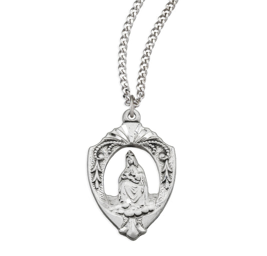 Our Lady of Laleche English Version Sterling Silver Medal