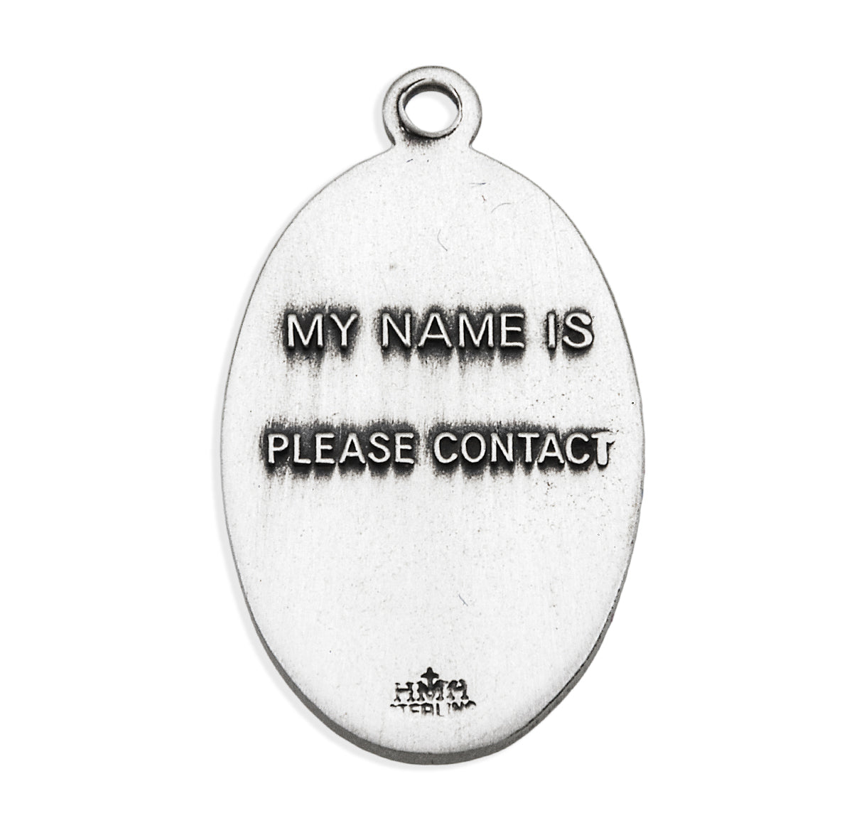 Saint Francis of Assisi Oval Sterling Silver Pet Medal