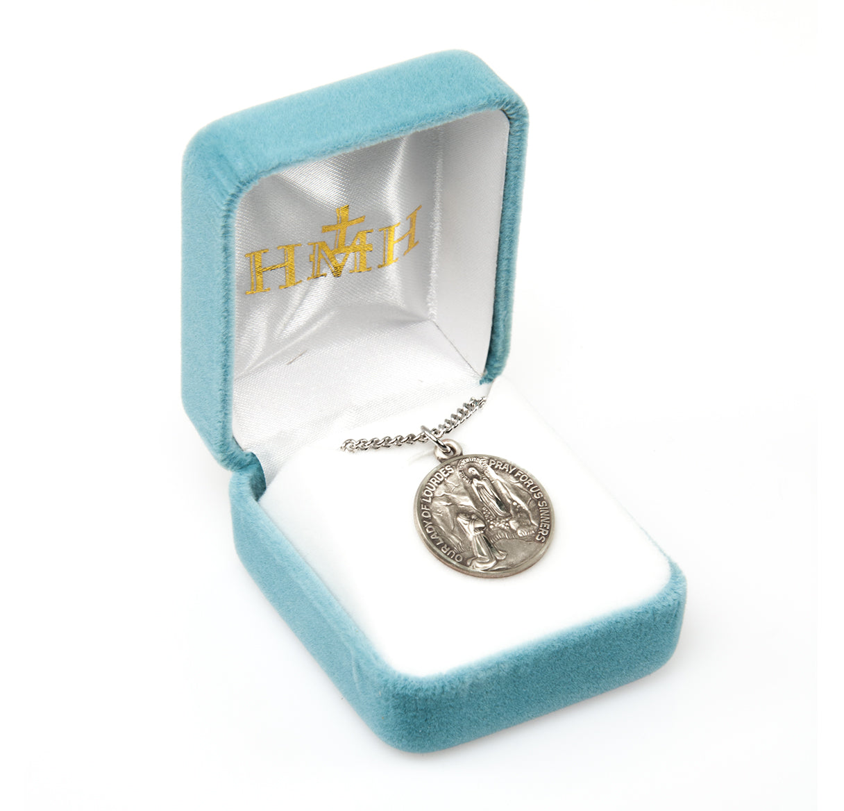 Our Lady of Lourdes Round Sterling Silver Medal