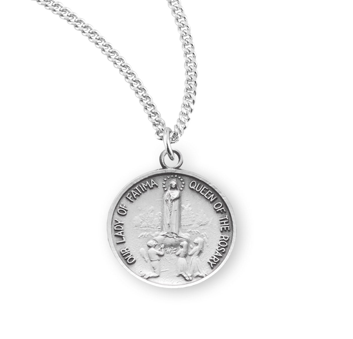 Our Lady of Fatima Round Sterling Silver Medal