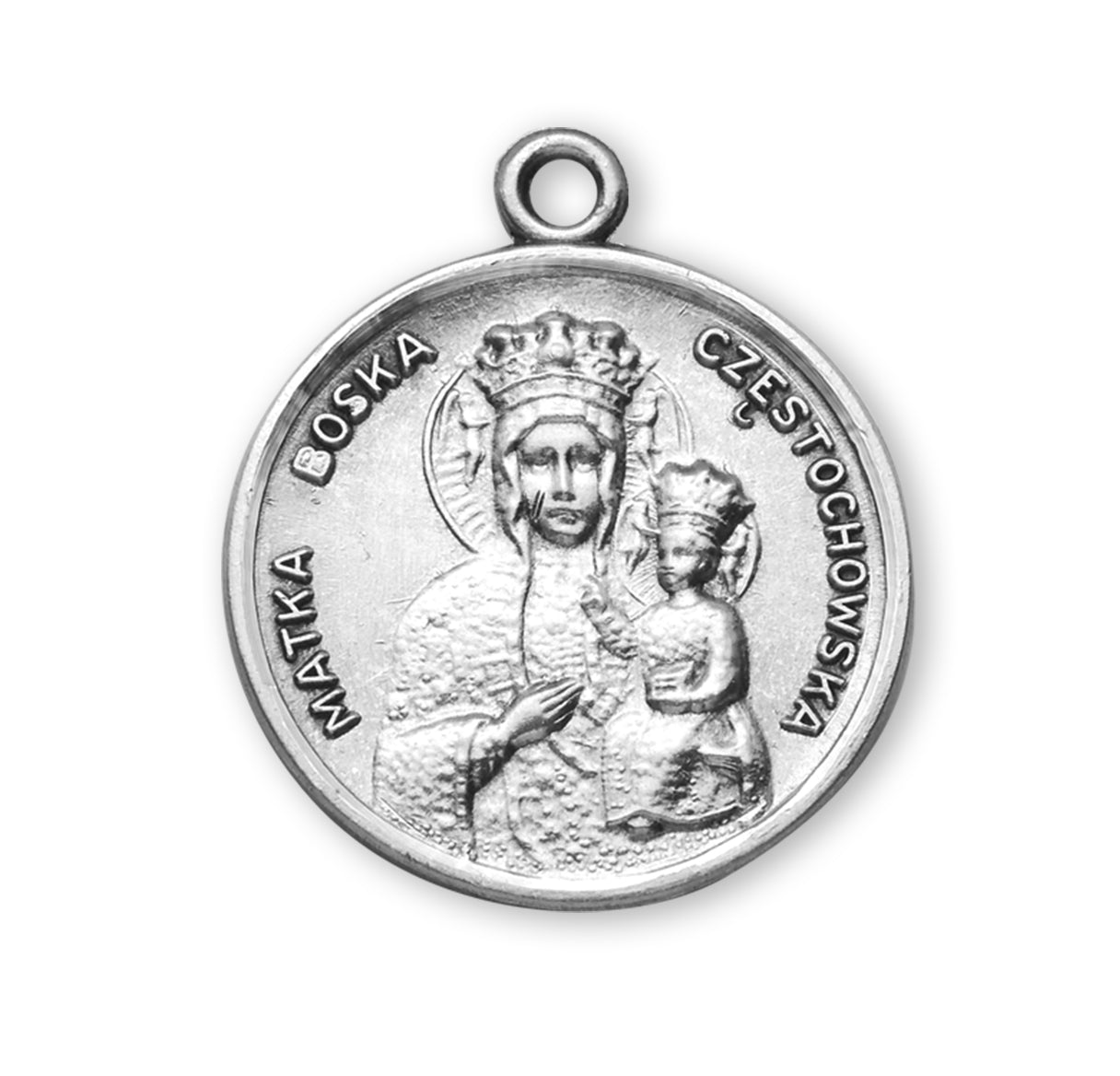 Our Lady of Czestochowa Round Sterling Silver Medal