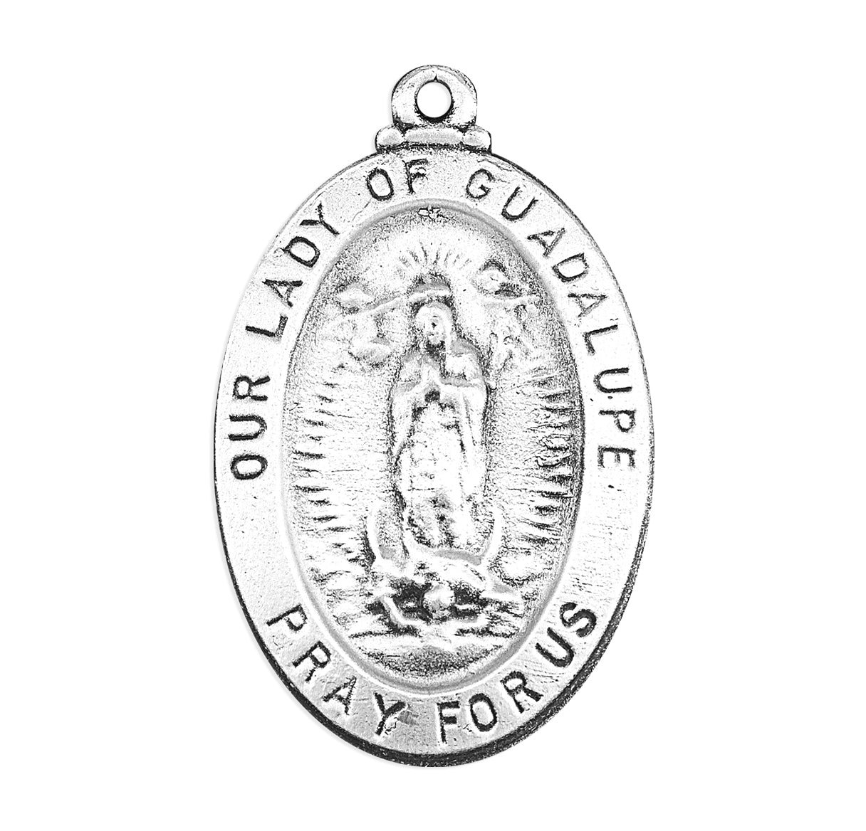 Our Lady of Guadalupe Oval Sterling Silver Medal