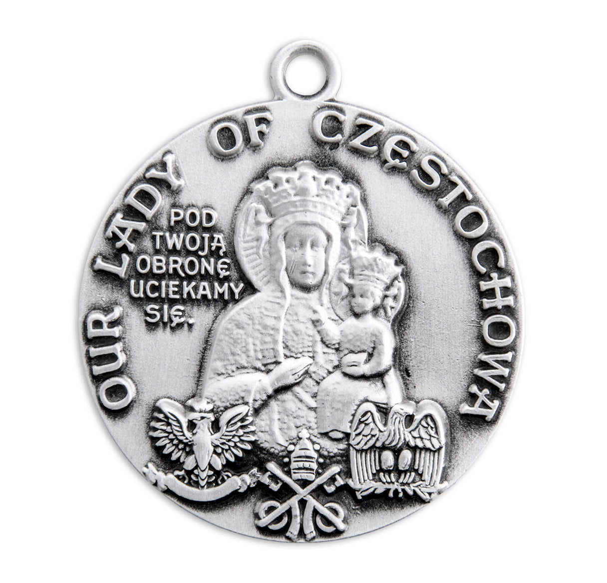 Our Lady of Czestochowa Round Sterling Silver Medal