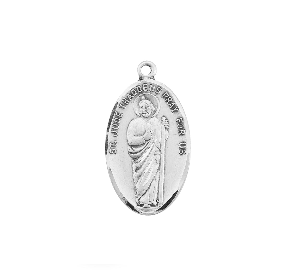 Saint Jude Oval Sterling Silver Medal